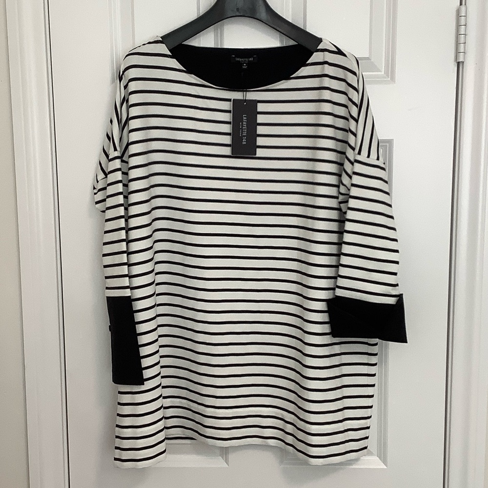 Lafayette 148 New York Nautical Black and White Tunic